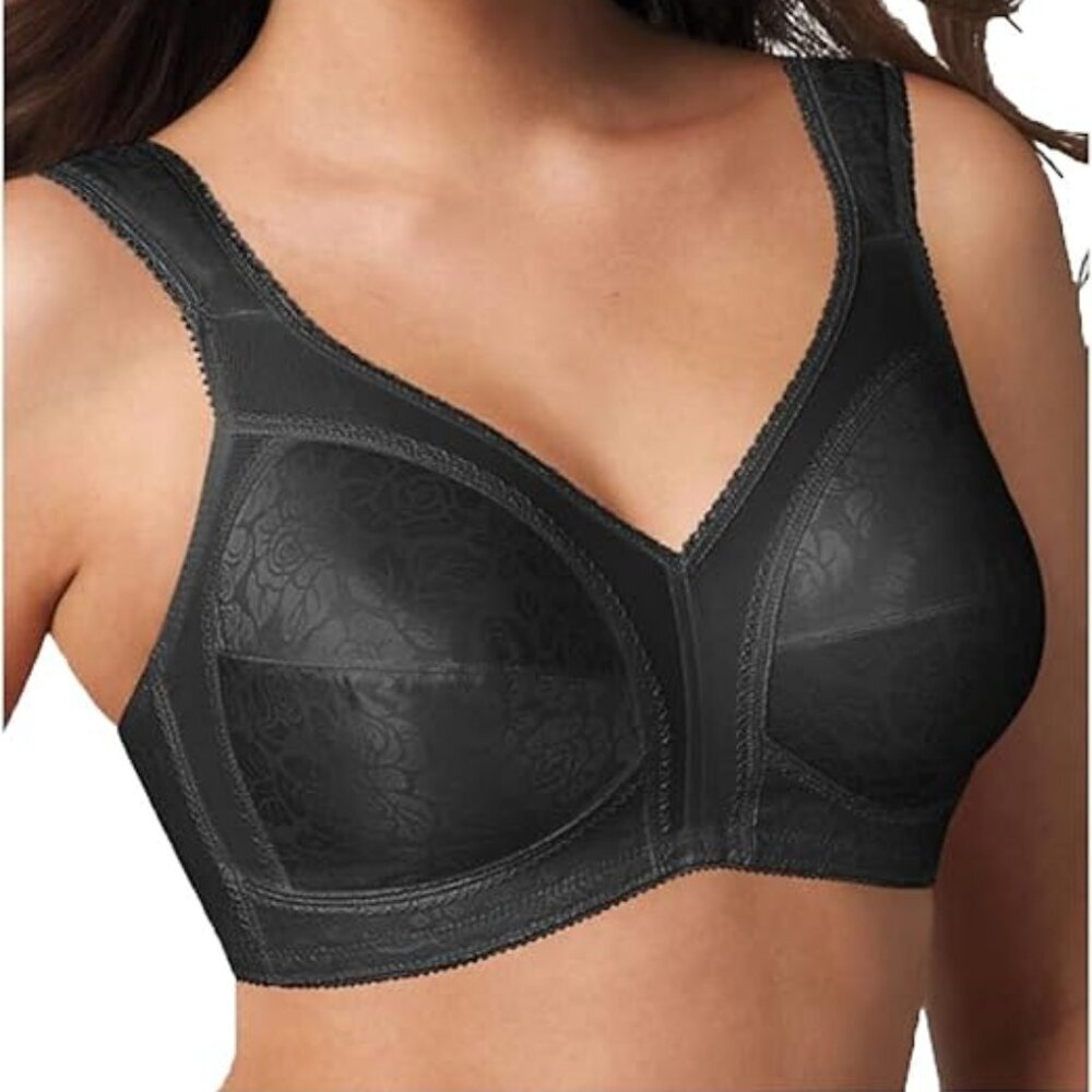 Playtex Women's 18 Hour Original Comfort Strap Full Coverage Bra 4693 Black 38DD